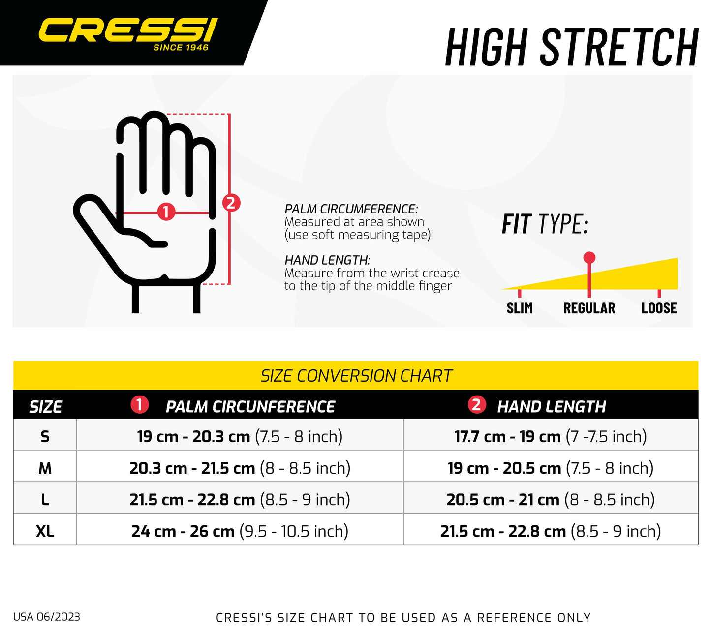 Cressi High Stretch Neoprene Gloves (3.5mm) - waterworldsports.co.uk