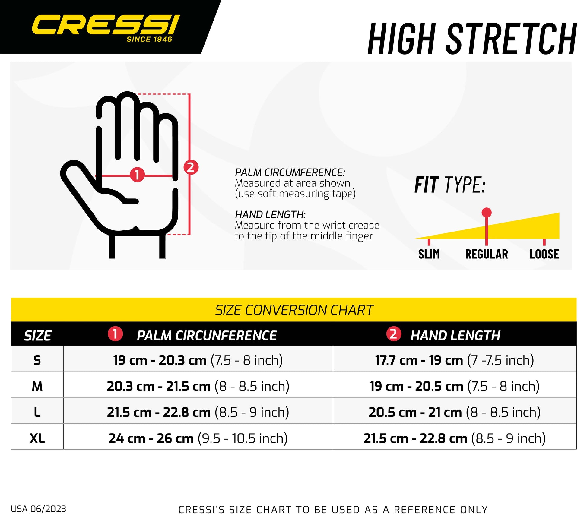 Cressi High Stretch Neoprene Gloves (3.5mm) - waterworldsports.co.uk