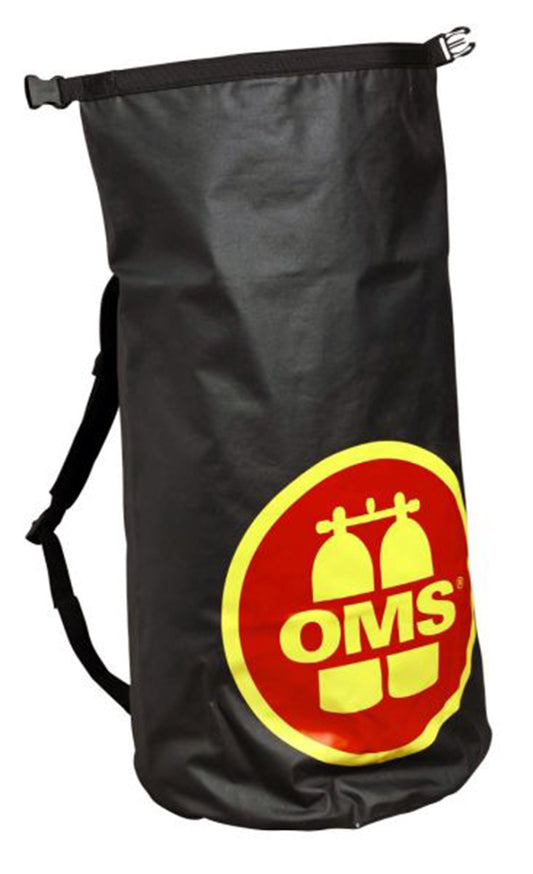 OMS Black Back Pack Dry Bag with Vintage Logo A19318001