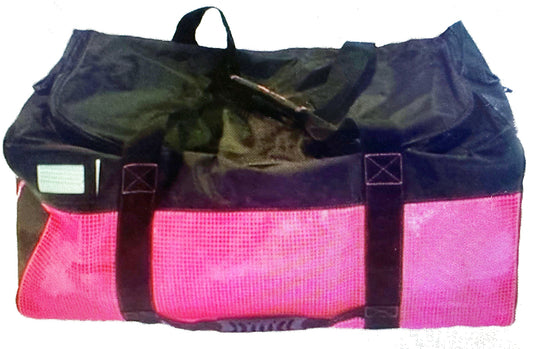 OMS Pink & Black Mesh Bag A19318012