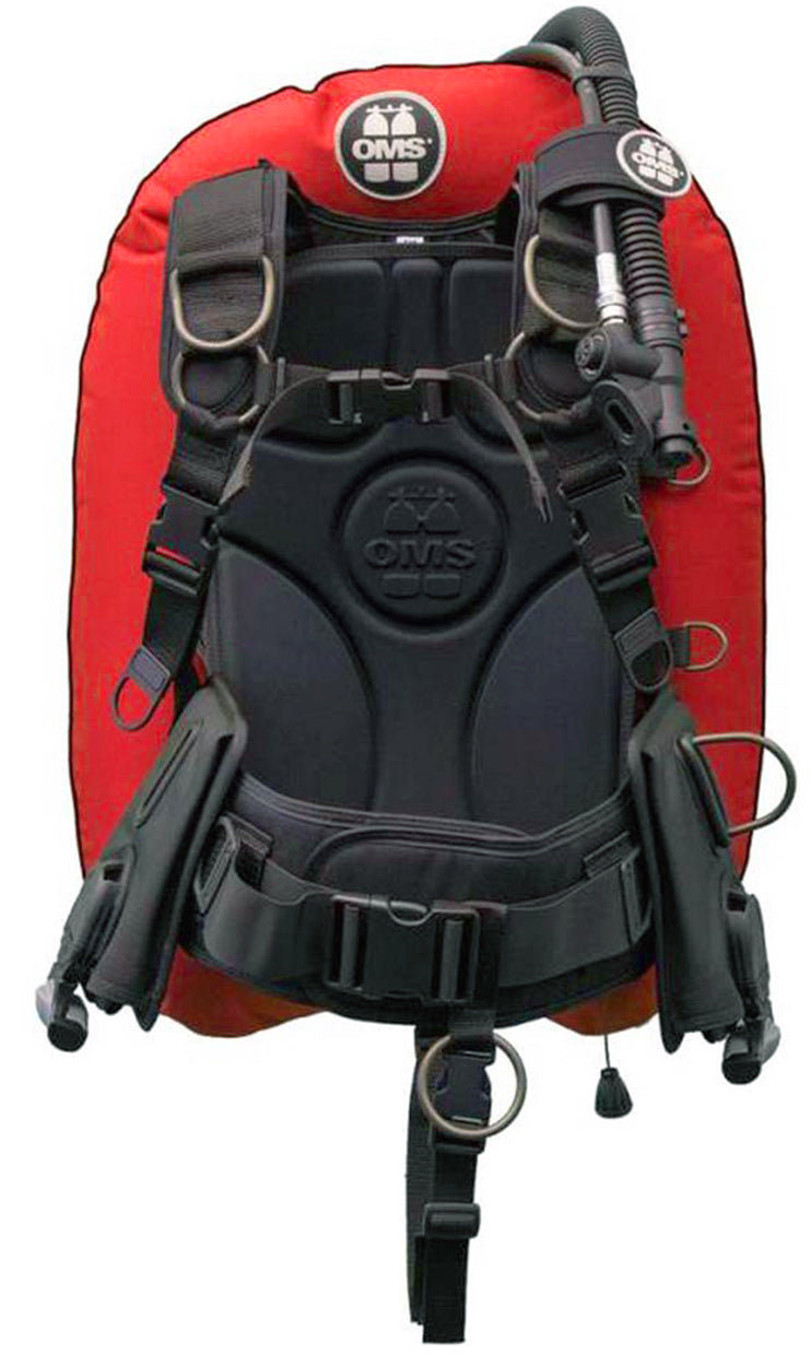 OMS Indian Red/Black 27Lb12.5Kg IQ Lite Cummerband Signature Harness Performance Mono Wing BC System Size ML S11518047