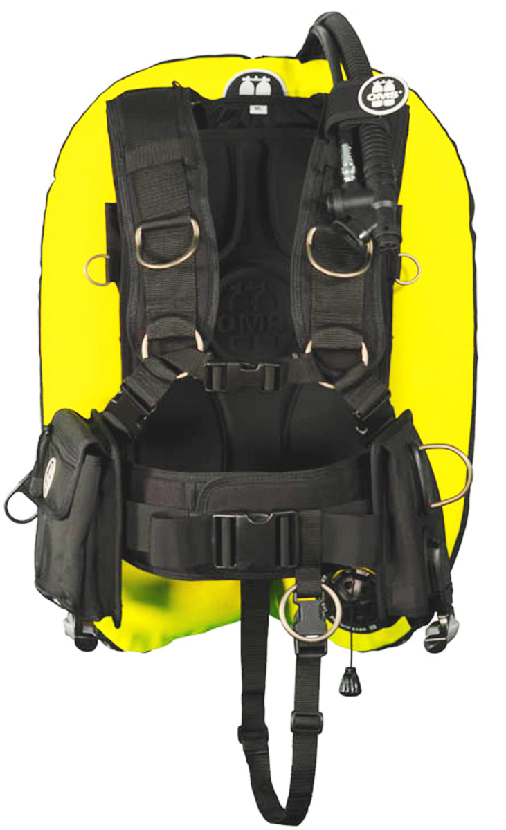 OMS Speed Yellow/Black 27Lb12.5Kg IQ Lite Cummerband Signature Harness Performance Mono Wing BC System Size XL S11718015