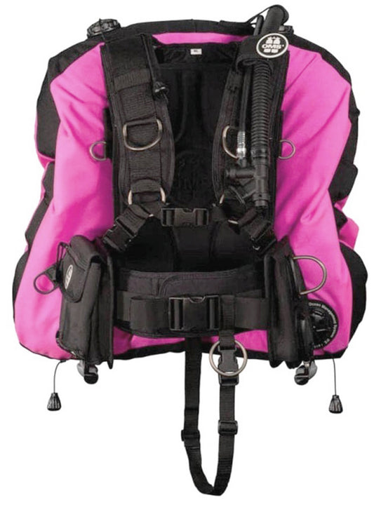 OMS Pink/Black 32Lb14.5Kg IQ Lite Cummerband Signature Harness Performance Mono Wing BC System Size S S11518070