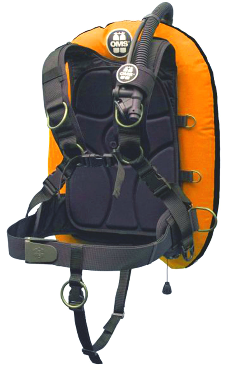 OMS Lava Orange/Black 32Lb14.5Kg IQ Lite Harness Performance Mono Wing BC System Size ML S11618069