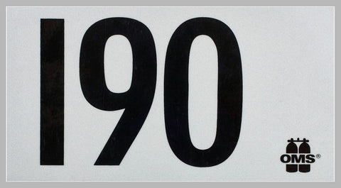 Beaver OMS 190 Maximum Depth Sticker A16918021