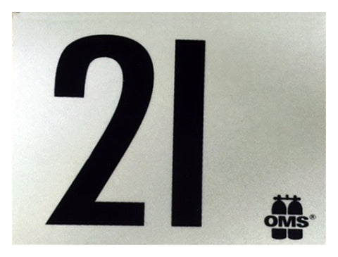 OMS 21 Maximum Depth Sticker A16918025