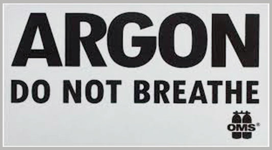 OMS Inert Gas Do Not Breathe Sticker A16918034
