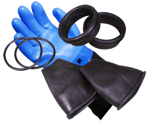 Beaver OMS Complete Dry Gloves with Long Wrist Seals Liners Size L A20916802 L