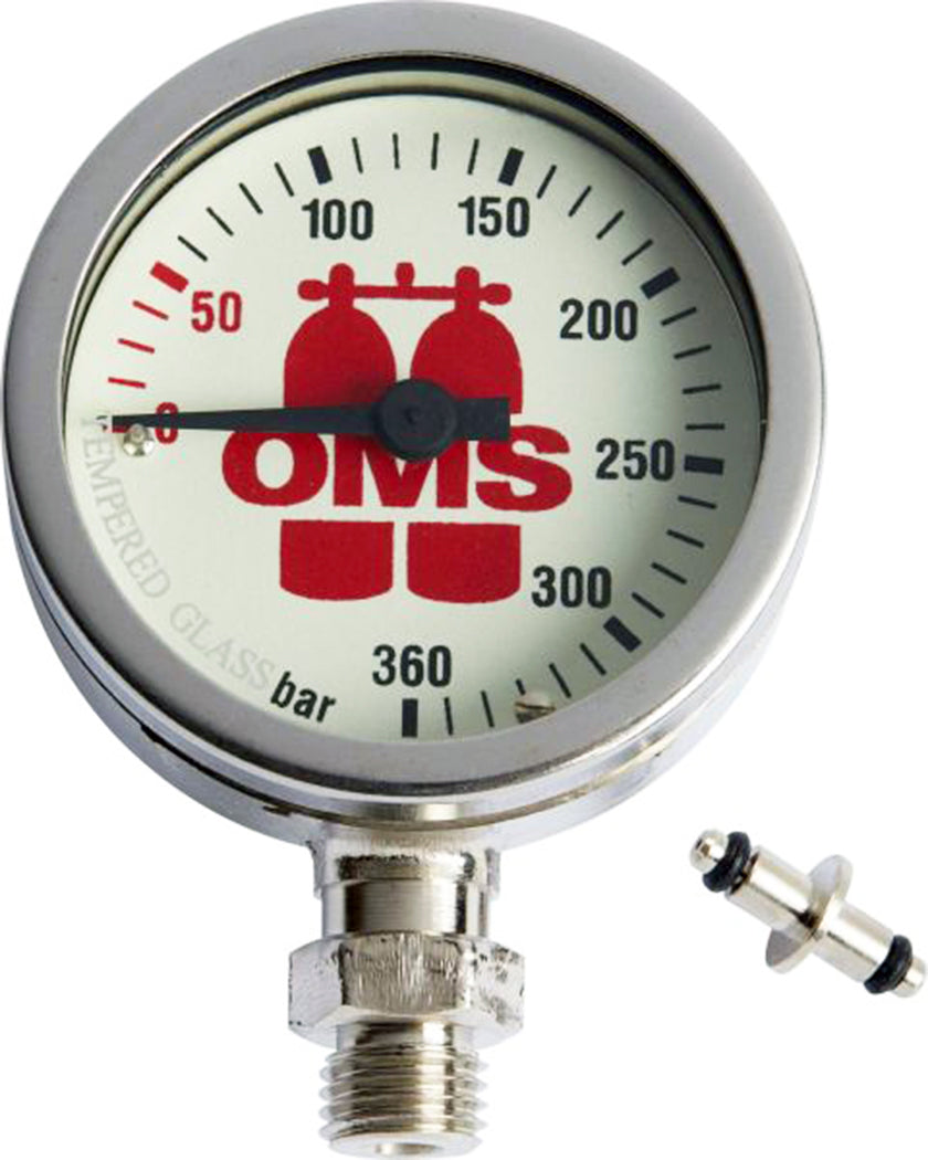 OMS 63mm Pressure Gauge with Mineral Glass & Nickel Plating Bar A14118003