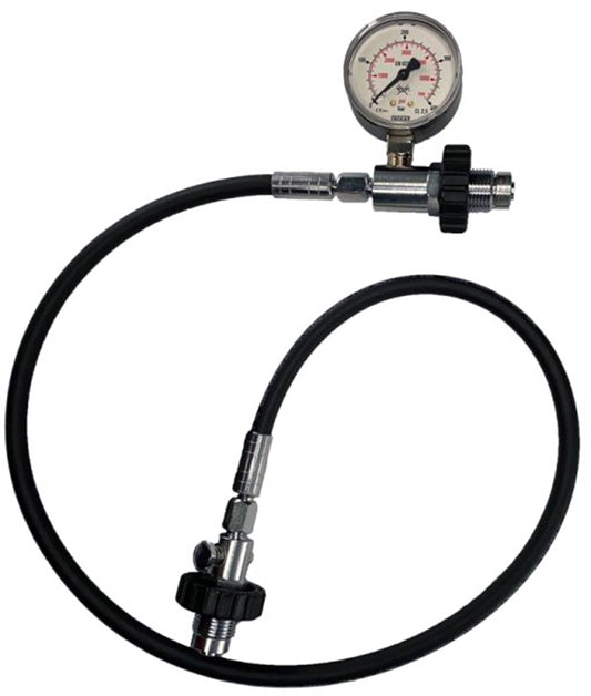 OMS 300 Bar DIN Decanting Hose with Metric Gauge S16910605
