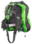 OMS Lizard Green/Black 45/60Lb 20/27Kg Aluminum Comfort Harness III Signature with Deep Ocean Wing S11818055