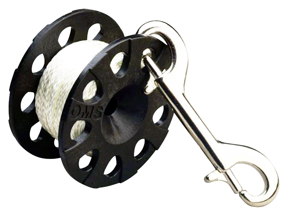 OMS 100' 30 Metre Reel Spool with Stainless Steel DoubleEnded Bolt Snap A24318002