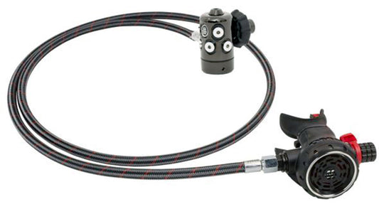 (CONTACT US FOR STOCK) OMS PVD Black Airstream C Evoque Lite Regulator AClamp with 100cm Miflex Hose S13318019