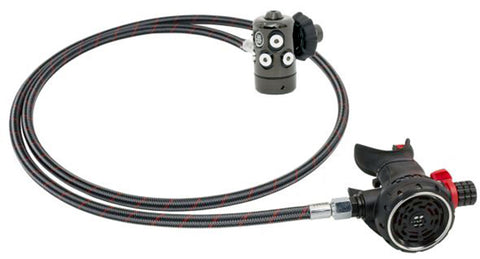 Beaver OMS PVD Black Airstream C Evoque Lite Regulator DIN with 56cm Miflex Hose S13318011