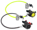 Beaver OMS PVD Black Airstream Evoque Regulator DIN Regulator & Octopus with 75cm & 100cm Miflex Hoses S13318003