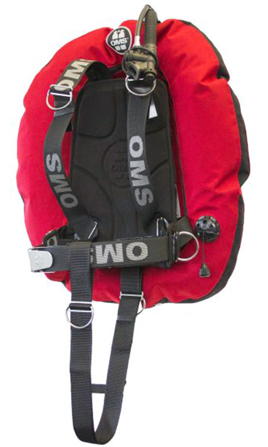 OMS Indian Red/Black 45Lb20Kg Aluminum SmartStream Twin Tank BC System with Performance Double Wing S11518125
