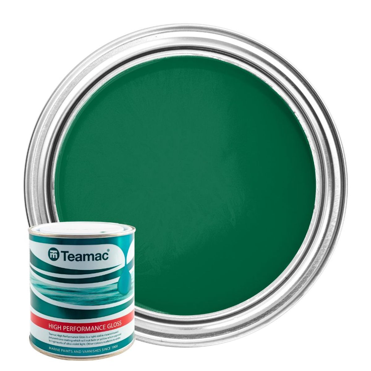 Teamac Marine Gloss Paint in Emerald Green (1 Litre / 1476) PA-117