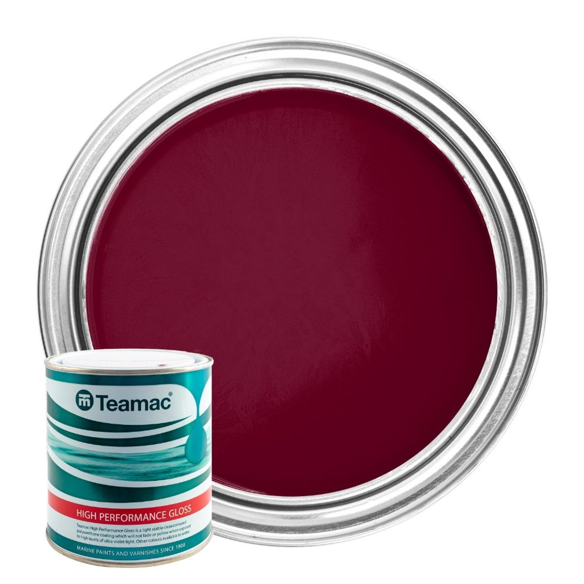 Teamac Marine Gloss Paint in Bounty Red (1 Litre / 1372) PA-118