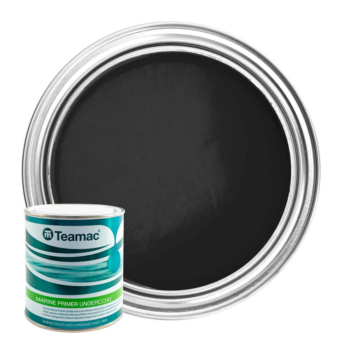 Teamac Marine Undercoat Paint in Black (1 Litre) PA-165