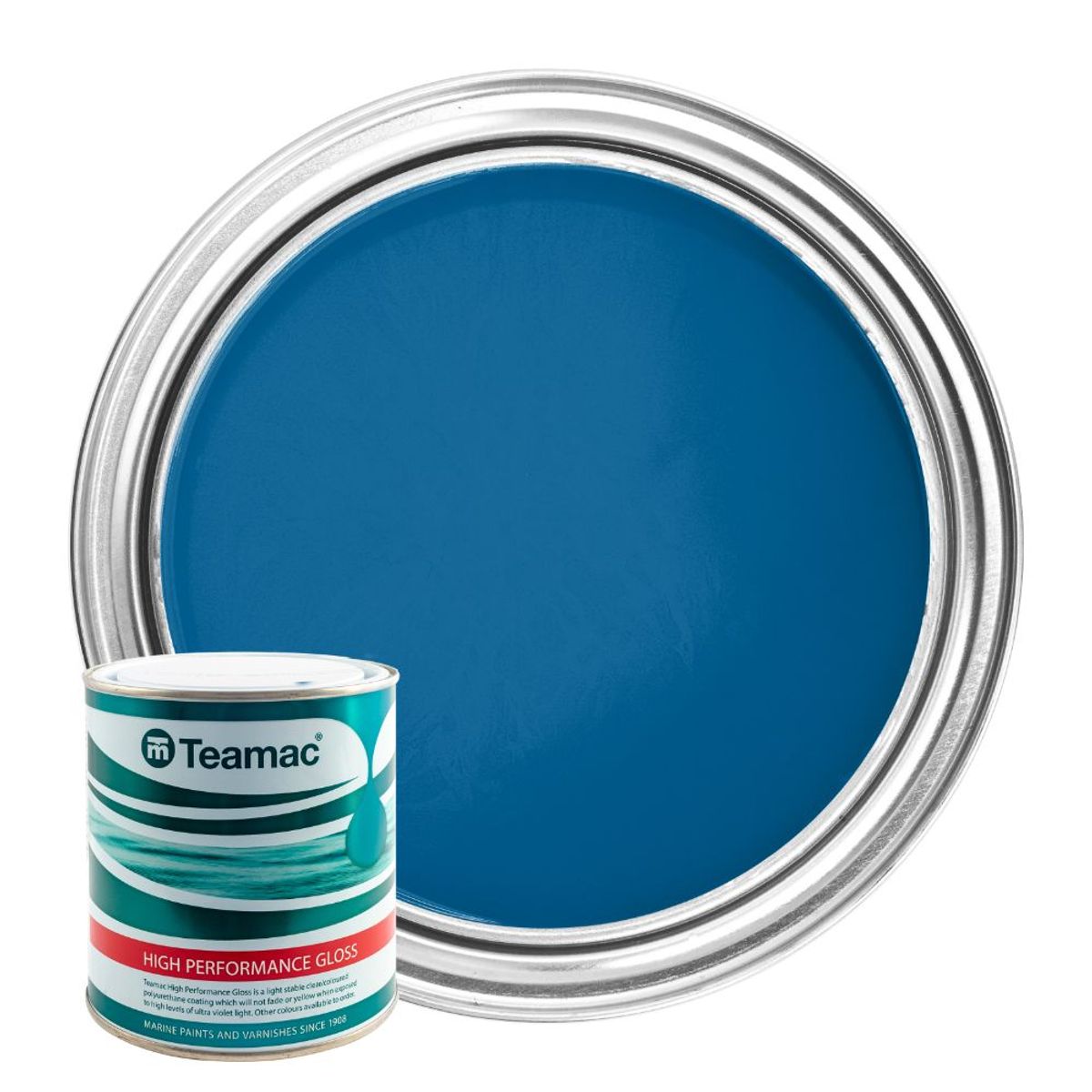 Teamac Marine Gloss Paint in Regatta Blue (1 Litre / 786) PA-172