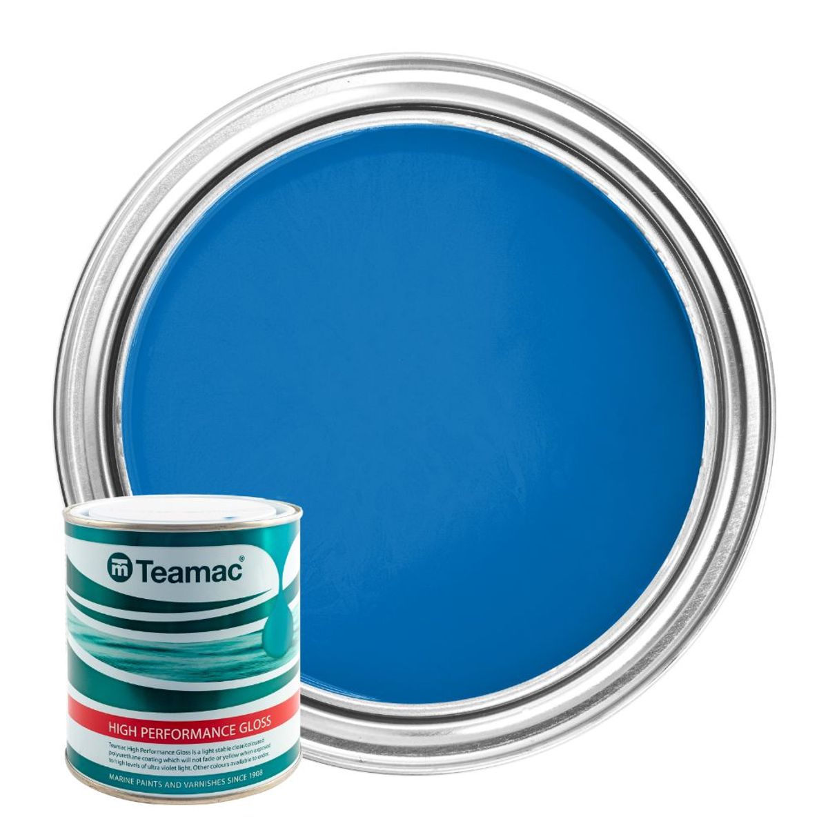 Teamac Marine Gloss Paint in French Blue (1 Litre / 75) PA-275