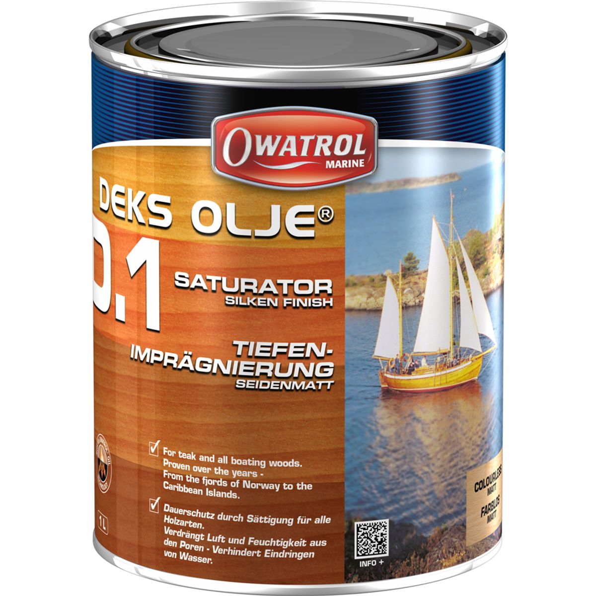 Owatrol Deks Olje D.1 Hardwood Oil for Teak (1 Litre) PA-500