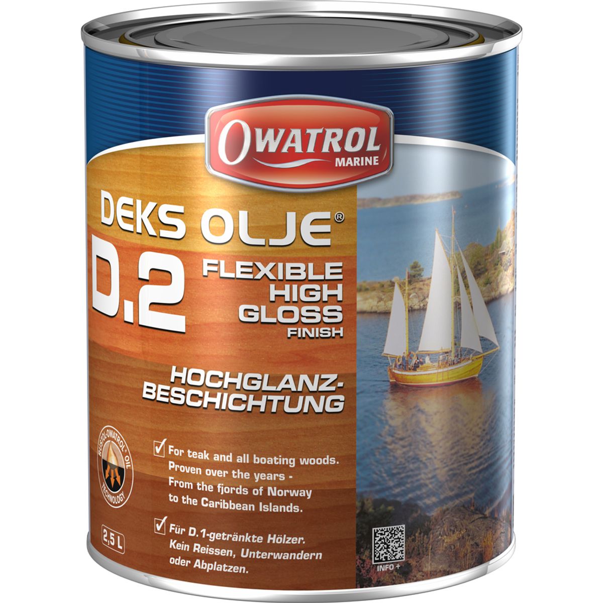 Owatrol Deks Olje D.2 High Gloss Varnish Oil (1 Litre) PA-501