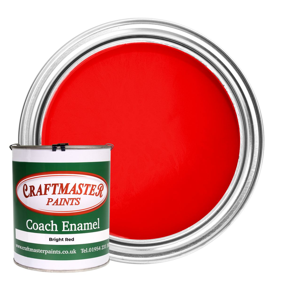 Craftmaster Coach Enamel Boat Paint in Bright Red (1 Litre) PA-608