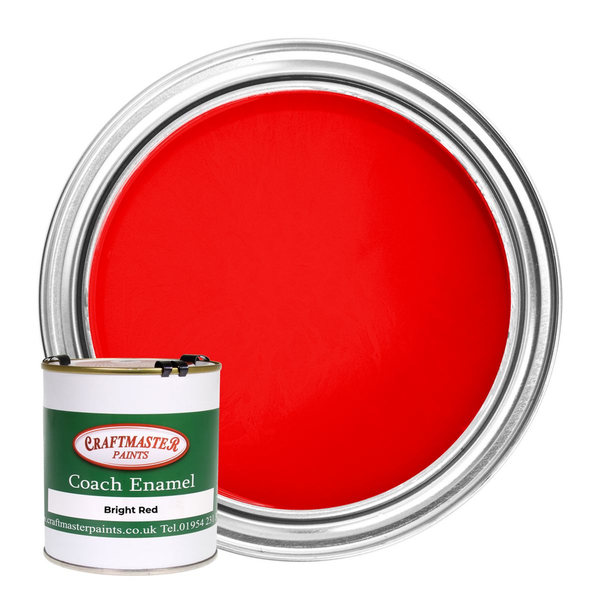 Craftmaster Coach Enamel Boat Paint in Bright Red (500ml) PA-609