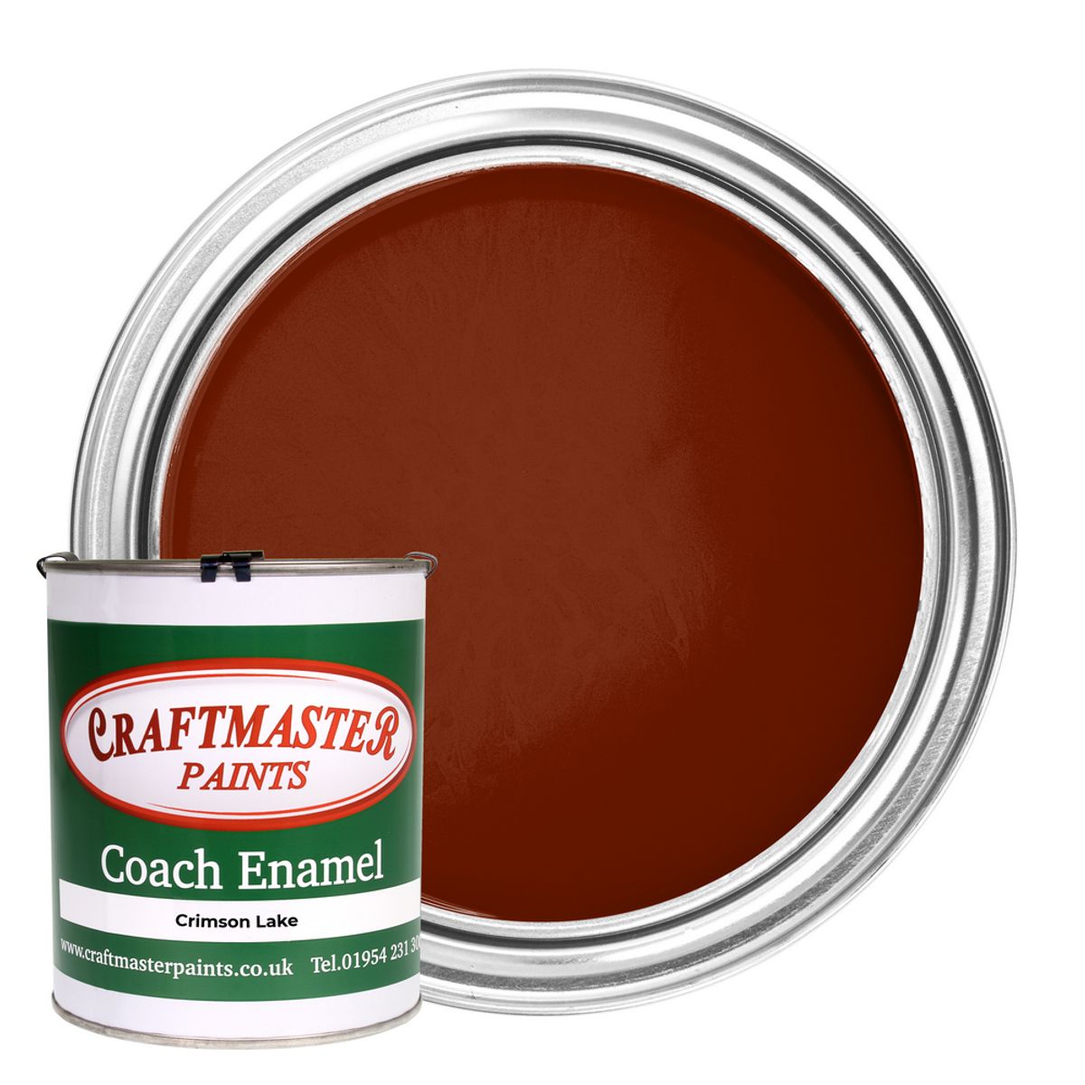 Craftmaster Coach Enamel Boat Paint in Crimson Lake (1 Litre) PA-616