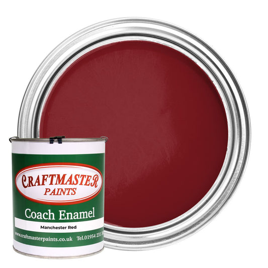 Craftmaster Coach Enamel Boat Paint in Manchester Red (1 Litre) PA-628