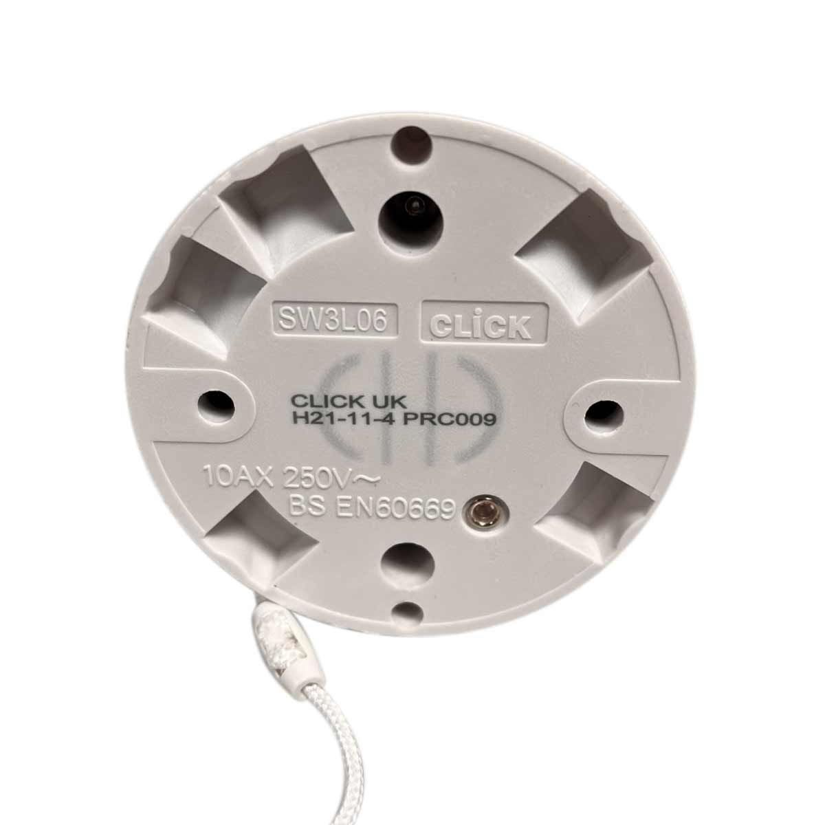 2 Way Ceiling Pull Cord Switch 10A PRC009