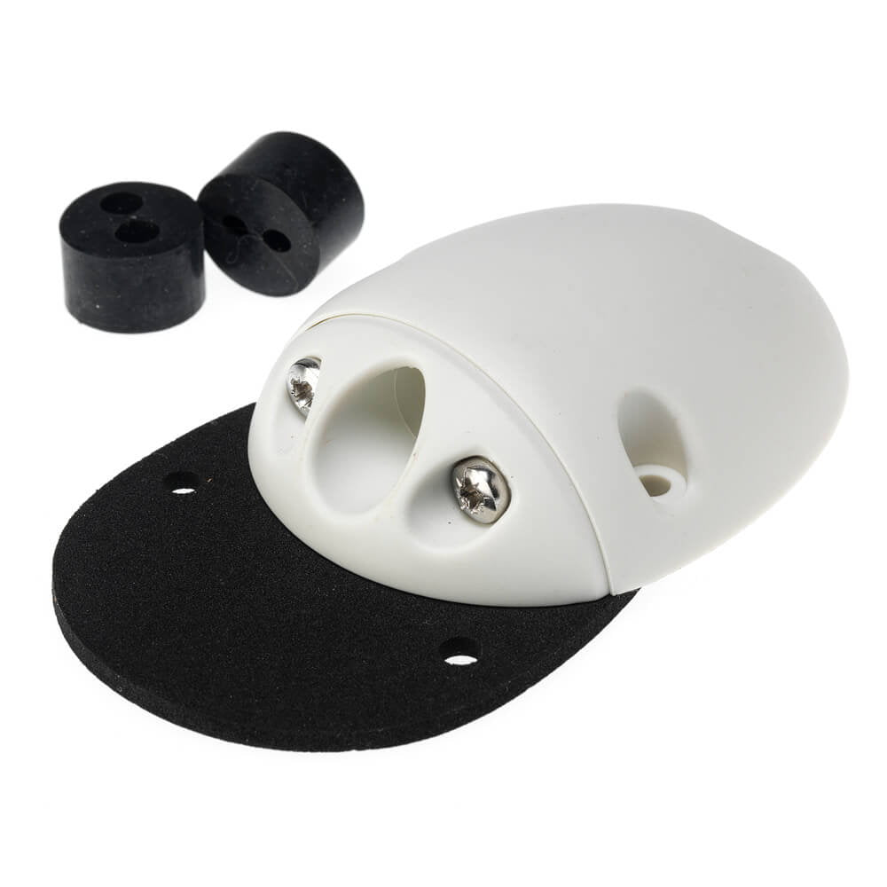 Index Marine SE7 Waterproof Twin Entry Side Entry Cable Gland -- White Plastic