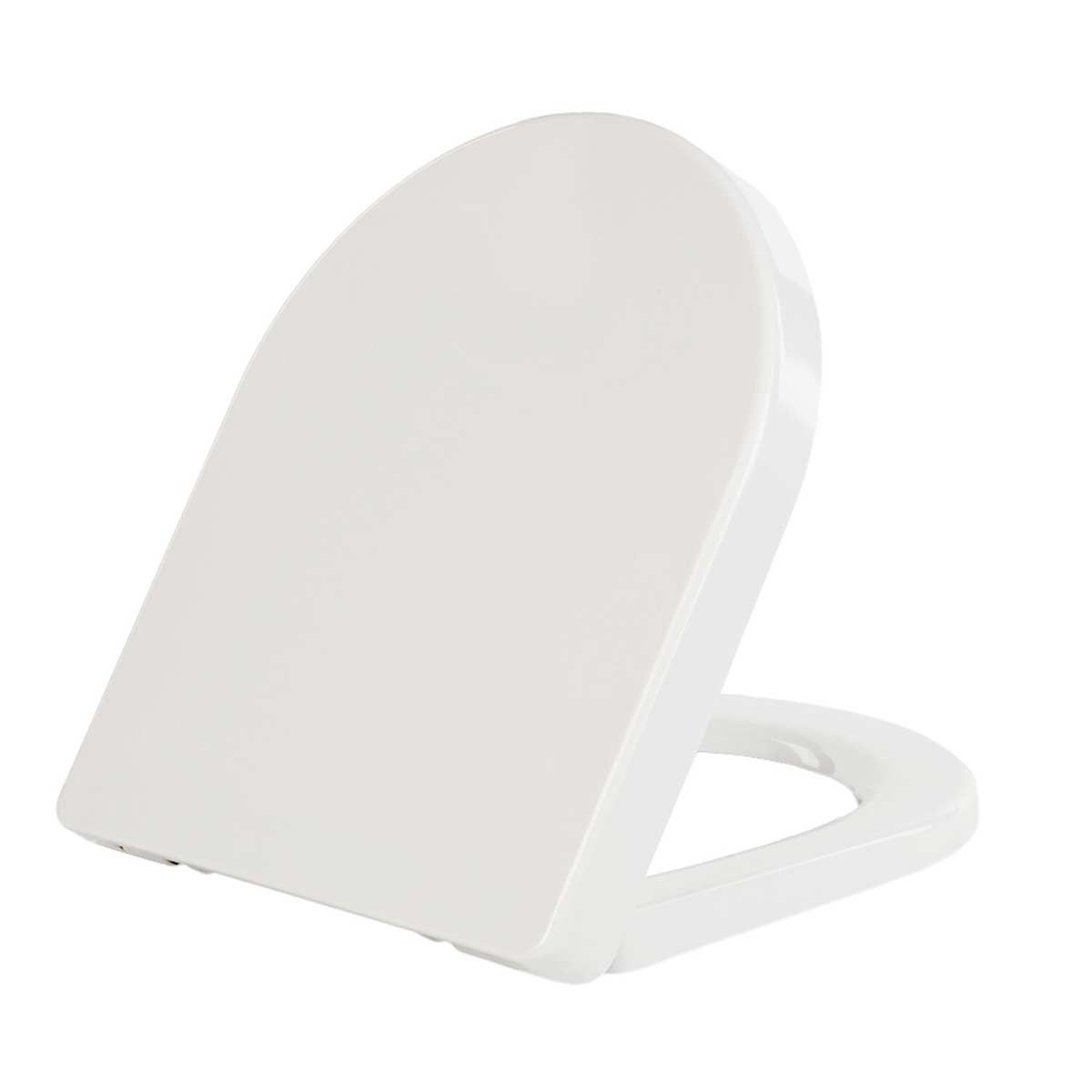 AG Luxury Heavy Weight Wrap Over Top Fix Toilet Seat (White)