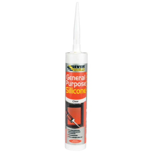 Everbuild General Purpose Silicone Sealant & Adhesive (Clear / 280ml) SK-467060