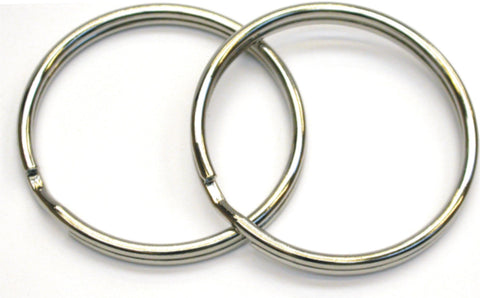 Beaver Pair Of Small 38mm Diameter Stainless Split Rings- HS CODE - 	7616999090	  C.O.O. - 	TW