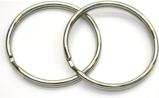 Beaver Pair Of Large 51mm Diameter Stainless Split Rings
