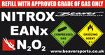 Beaver Nitrox Cylinder ID Sticker - HS CODE - 	39191099	  C.O.O. - 	GB