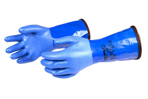 SiTech Blue PVC glove standard, with liner - L - pair