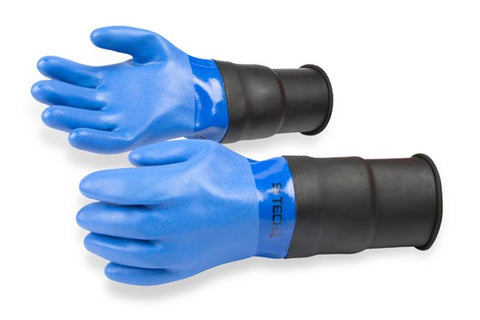 SiTech Blue PVC glove ext. cuff (f. cuff/wrist ring 60400/60420) - M - pair