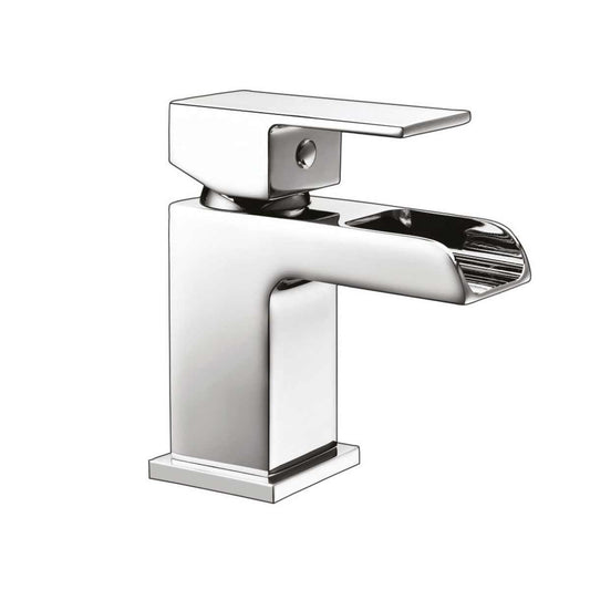 AG Victoria Mini Mono Basin Mixer Tap with Push Waste in Chrome