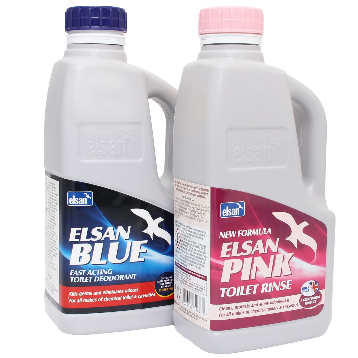 Elsan Toilet Fluid Twin Pack Blue & Pink (2 x 1 Litre) TC-006