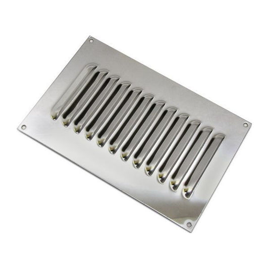 Hooded Louvre Vent Polished Stainless Steel (6" x 9") V80184PSS