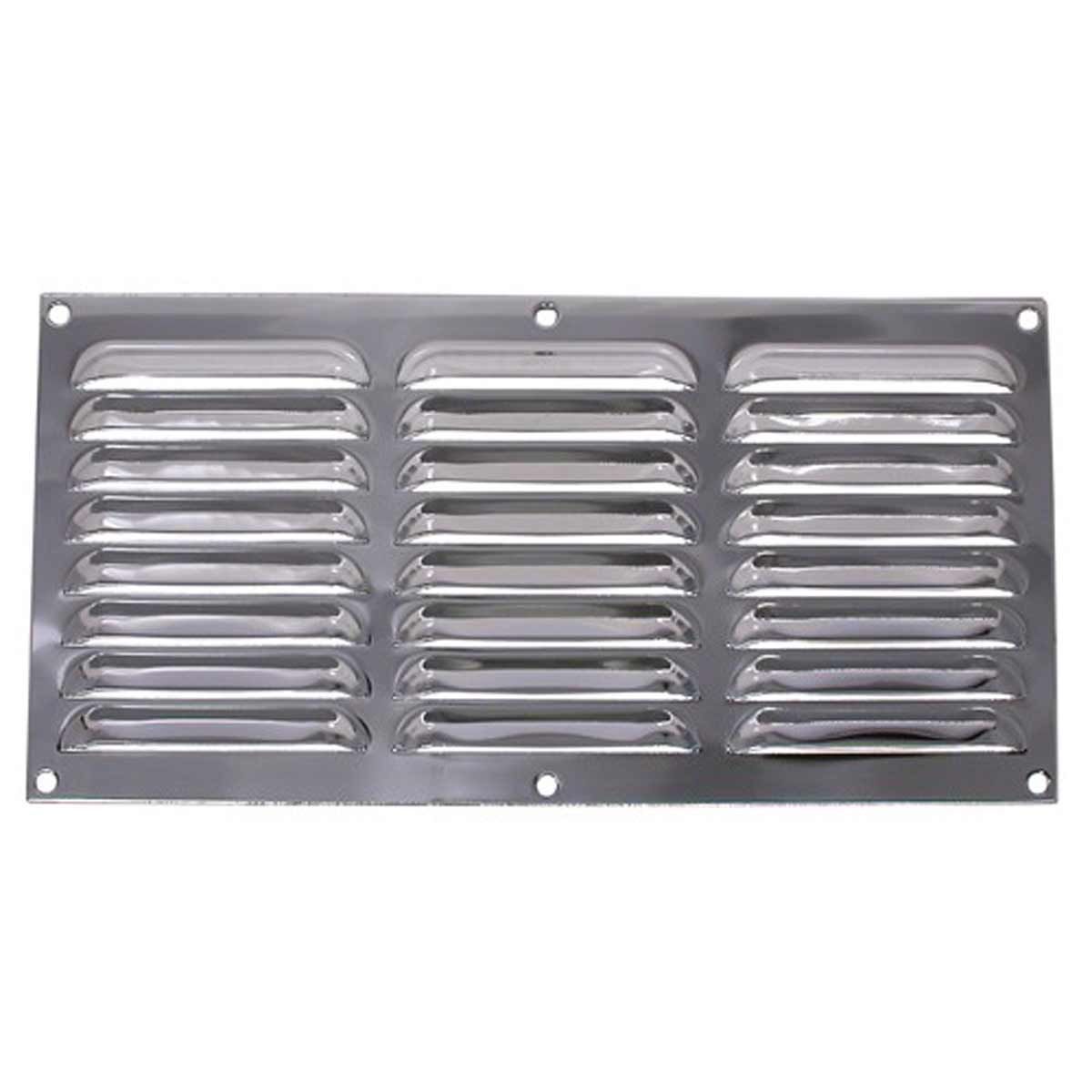 AG Hooded Louvre Vent Chrome Plated (12" x 6") V80186CP