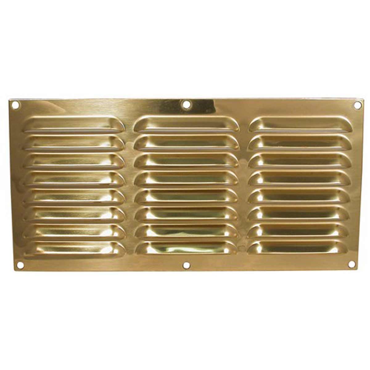 Hooded Louvre Vent Polished Brass (12" x 6") V80186PB