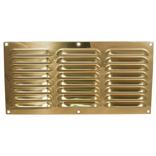 Hooded Louvre Vent Polished Brass (12" x 6") V80186PB
