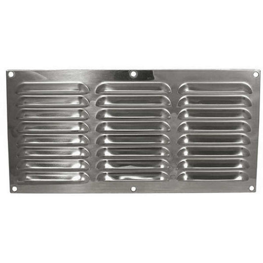 AG Hooded Louvre Vent Polished Stainless Steel (12" x 6") V80186PSS