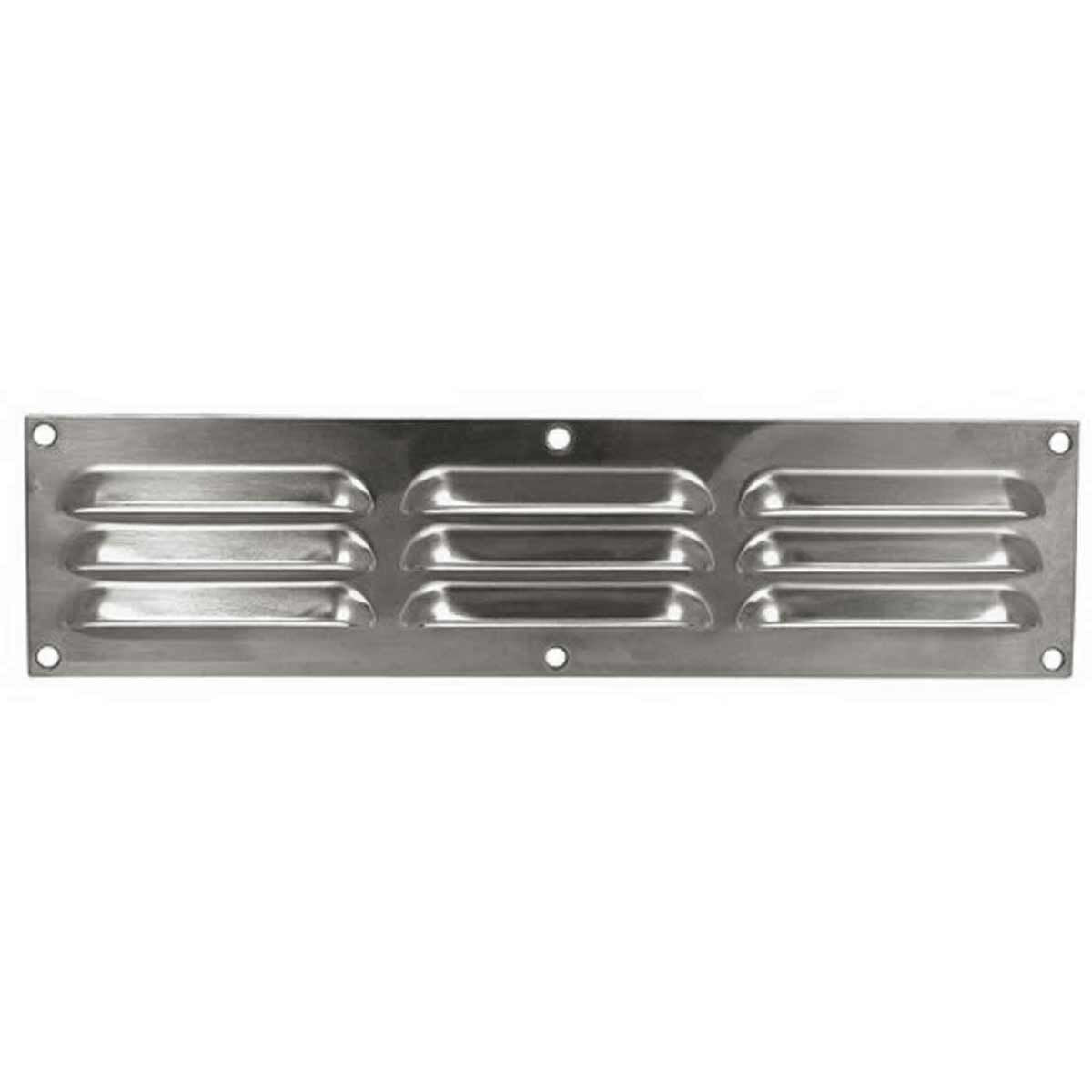 Hooded Louvre Vent Brushed Stainless Steel (12" x 3") V80187BSS