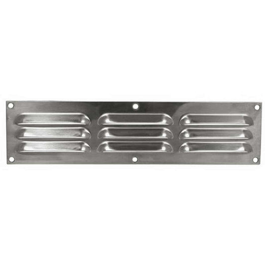 Hooded Louvre Vent Brushed Stainless Steel (12" x 3") V80187BSS