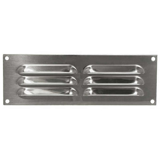 Hooded Louvre Vent Polished Stainless Steel (9" x 3") V80188PSS